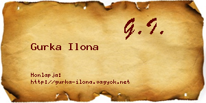 Gurka Ilona névjegykártya